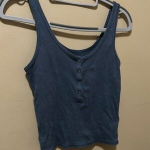 cute wild fable cropped henley tank